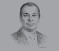 Sketch of  Mohamad Talaat, Co-Managing Partner, Helmy, Hamza & Partners
