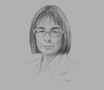 Sketch of Ana Maria Carrasquilla Barrera, Chairman of the Board and Executive President, Latin American Reserves Fund (FLAR)

