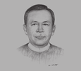 Sketch of Dr Kan Zaw, Minister of National Planning and Economic Development
