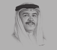 Sketch of Maher Salman Al Musallam, CEO, Gulf Air
