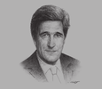 Sketch of John Kerry, US Secretary of State
