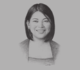 Sketch of  Joy Cañeba, CEO, Philippines AirAsia
