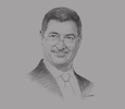 Sketch of Habib Essid, Head of Government
