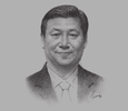 Sketch of Xi Jinping, President of China
