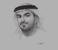 Sketch of Mohammad Helal Al Muhairi, Director-General, Abu Dhabi Chamber of Commerce and Industry (ADCCI) 
