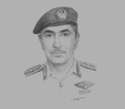 Sketch of Major General Mohammed Khalfan Matar Al Rumaithi, Commander-in-Chief, Abu Dhabi Police

