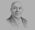 Sketch of Mohan Pandithage, Chairman and Chief Executive, Hayleys
