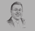 Sketch of Arjuna Mahendran, Governor, Central Bank of Sri Lanka
