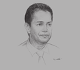 Sketch of Damitha Kumarasinghe, Director-General, Public Utilities Commission of Sri Lanka 
