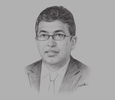 Sketch of Harsha de Silva, Deputy Minister of Foreign Affairs
