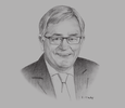 Sketch of Andrew Robb, the Australian Government’s Special Envoy for Trade
