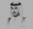 Sketch of Sheikh Abdullah bin Nasser bin Khalifa Al Thani, Prime Minister and Minister of Interior
