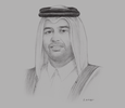 Sketch of Sheikh Ahmed bin Jassim bin Mohamed Al Thani, Minister of Economy and Commerce; and Vice-Chairperson, Qatar Investment Authority
