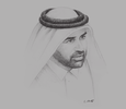 Sketch of Khalid bin Ibrahim Al Sulaiti, General Manager, The Cultural Village Foundation-Katara
