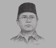 Sketch of Rudiantara, Minister of Communication and IT
