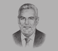 Sketch of Abdel-Ilah Benkiran, Head of Government 
