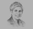 Sketch of Nezha Hayat, Chairperson, Moroccan Capital Markets Authority (AMMC) 
