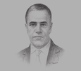 Sketch of Abdelaziz El Mallah, General Manager, JACOBS Engineering S.A.
