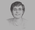 Sketch of Nadia Fassi-Fehri, CEO, Inwi 
