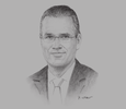 Sketch of Bernd van Linder, CEO, Saudi Hollandi Bank
