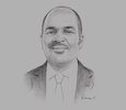 Sketch of Régis Immongault, Minister of Economy, Forecasting and Development Programming
