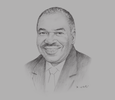 Sketch of President Ali Bongo Ondimba
