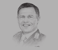 Sketch of King Abdullah II
