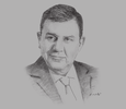 Sketch of Ziad Fariz, Governor, Central Bank of Jordan (CBJ)
