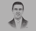 Sketch of Ali Haddad, President, Forum des Chefs d’Entreprise (FCE)
