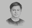 Sketch of U Thurane Aung, Vice-President, Myanmar Japan Thilawa Development
