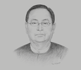Sketch of U Win Khaing, Minister of Construction

