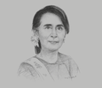 Sketch of Daw Aung San Suu Kyi, State Counsellor
