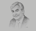 Sketch of Jean-Christophe Durand, CEO, National Bank of Bahrain (NBB)
