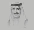 Sketch of Sheikh Mohammed bin Khalifa bin Ahmed Al Khalifa, Minister of Oil
