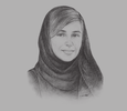 Sketch of Sheikha Bodour bint Sultan Al Qasimi, Chairperson, Sharjah Investment and Development Authority (Shurooq)

