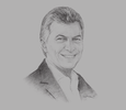Sketch of Mauricio Macri, President of Argentina
