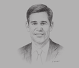 Sketch of Mario Vela Berrondo, President, Mexican Association of Insurance Companies
