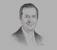 Sketch of Andrés Conesa Labastida, CEO, Aeroméxico
