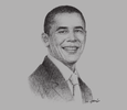 Sketch of Former US President Barack Obama
