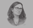 Sketch of Cecilia Malmström, European Commissioner for Trade
