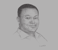 Sketch of Peter Kimanga, Director, Gold Crown Beverages
