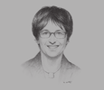 Sketch of Brigitte Zypries, Federal Minister of Economic Affairs and Energy of Germany
