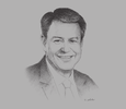 Sketch of Frank Matsaert, CEO, TradeMark East Africa
