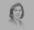 Sketch of Lamia Boujnah Zribi, Former Minister of Finance
