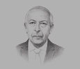 Sketch of Chedly Ayari, Governor, Central Bank of Tunisia (Banque Centrale de Tunisie, BCT)
