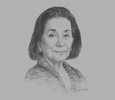 Sketch of Helen Y Dee, Chairperson, RCBC
