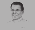 Sketch of President Maithripala Sirisena
