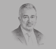 Sketch of Malik Samarawickrama, Minister of Development Strategies and International Trade

