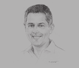 Sketch of Hiran Cooray, Chairman, Jetwing
