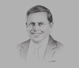 Sketch of Hemaka Amarasuriya, Chairman, Sri Lanka Insurance
